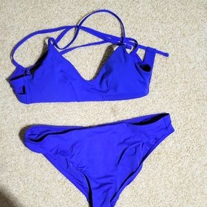 Athleta bikini bright blue. Top size small and bottoms medium